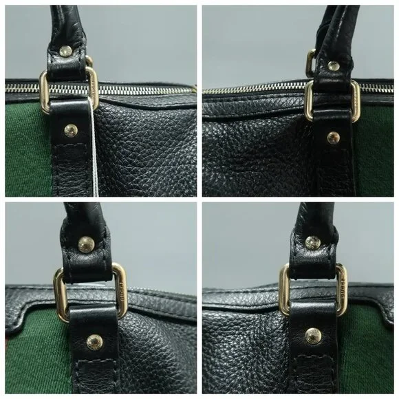 GUCCI Boston Black Leather Satchel 697-021225 - Picture 7 of 12
